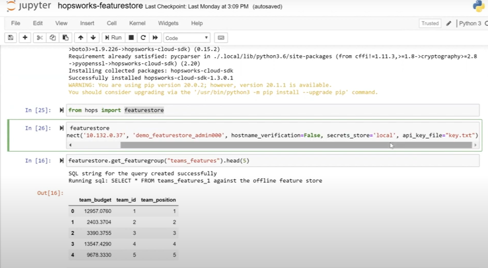 Establish first connection to Hopsworks from Kubeflow